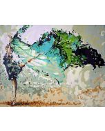 The Electrifying Manifestation: "Whirlwind" in Divine Grey, Beige & Turquoise, Brushwork in 16x20(in) Acrylic on Canvas painting, Impressionism / Everyday Life Art, pal5