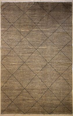 5'7x8'2 Gabbeh Area Rug made using Vegetable dyes with Wool Pile - Diamond Design | Hand-Knotted Multicolored | 5.5x8 Double Knot Rug
