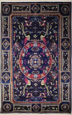 5'7x8'3 Chobi Ziegler Area Rug made using Vegetable dyes with Wool Pile - Pictorial Design