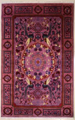 5'7x8'1 Chobi Ziegler Area Rug made using Vegetable dyes with Wool Pile - Pictorial Hunting Shikargah Design 