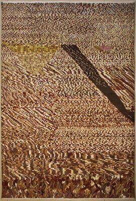 8'0x9'11 Gabbeh Area Rug made using Vegetable dyes with Wool Pile - Striped Design | Hand-Knotted Multicolored | 8x10 Double Knot Rug