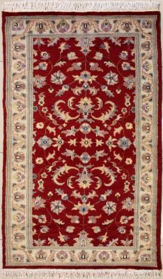 2'11x5'8 Pak Persian Area Rug with Wool Pile - Floral Design | Hand-Knotted in Red