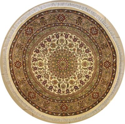 5'10x6'1 Pak Persian High Quality Area Rug with Wool Pile - Floral Design | Hand-Knotted in White