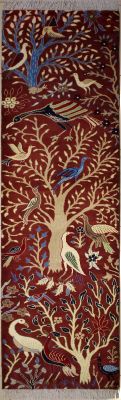 2'7x9'10 Pak Persian High Quality Area Rug with Wool Pile - Pictorial Hunting Shikargah Design 
