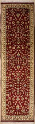 3'0x12'4 Pak Persian High Quality Area Rug with Wool Pile - Floral Design | Hand-Knotted in Red