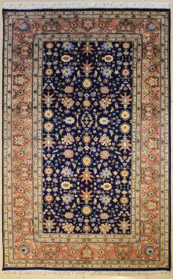 5'2x8'1 Pak Persian High Quality Area Rug with Wool Pile - Mahal Floral Design | Hand-Knotted in Blue