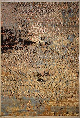 8'0x10'1 Gabbeh Area Rug made using Vegetable dyes with Silk & Wool Pile - Pictorial Design | Hand-Knotted Multicolored | 8x10 Double Knot Rug