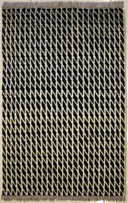 3'0x4'11 Gabbeh Area Rug made using Vegetable dyes with Wool Pile - Diamond Design | Hand-Knotted Multicolored | 3x5 Double Knot Rug