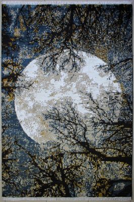 6'1"x9'4" Glorious Pictorial Chobi Ziegler Rug in Transcendent Organic Dyed Turquoise, Brown & Ivory, New 6x9 Wool, Silk Double Knot Beauty, Hand-Knotted Contemporary Rug, qk09067