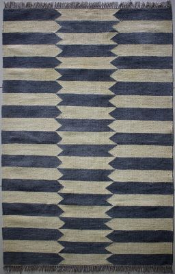 3'2"x5'1" Impressive Striped Gabbeh Rug in Ravishing Organic Dyed White, Grey, New 3x5 Wool Kilim Composition, Hand-Knotted Contemporary Rug, qw34