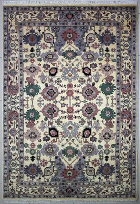 6'2"x9'3" Euphoric Geometric Chobi Ziegler Rug in Enlightening Organic Dyed Gold, Grey & Reddish Brown, New 6x9 Wool Double Knot Work of Art, Hand-Knotted Contemporary Rug, qk09078