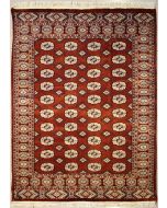 4'8x6'0 Bokhara Jaldar Area Rug with Wool Pile - Special Mori Bokhara Elephant Foot Design | Hand-Knotted in Red