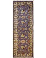 2'6x8'1 Chobi Ziegler Area Rug made using Vegetable dyes with Wool Pile - Floral Design | Hand-Knotted in Purple