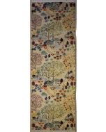 2'1x8'4 Chobi Ziegler Area Rug made using Vegetable dyes with Wool Pile - Floral Design | Hand-Knotted in White