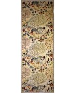 2'1x8'4 Chobi Ziegler Area Rug made using Vegetable dyes with Wool Pile - Floral Design | Hand-Knotted in White