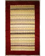 5'1x7'9 Gabbeh Area Rug with Wool Pile - Polka Dot Design | Hand-Knotted Multicolored | 5x8