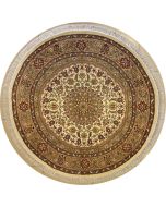 5'10x6'1 Pak Persian High Quality Area Rug with Wool Pile - Floral Design | Hand-Knotted in White