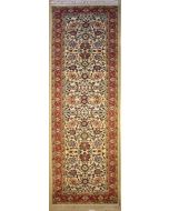 3'1x10'6 Pak Persian High Quality Area Rug with Wool Pile - Mahal Floral Design | Hand-Knotted in White