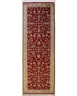 3'1x10'1 Pak Persian High Quality Area Rug with Wool Pile - Floral Design | Hand-Knotted in Red
