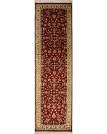 3'0x12'4 Pak Persian High Quality Area Rug with Wool Pile - Floral Design | Hand-Knotted in Red