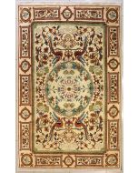 5'8x8'1 Chobi Ziegler Area Rug made using Vegetable dyes with Wool Pile - Pictorial Hunting Shikargah Design 