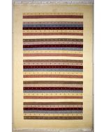 5'7x8'1 Gabbeh Area Rug made using Vegetable dyes with Wool Pile - Polka Dot Design | Hand-Knotted Multicolored | 5.5x8 Double Knot Rug