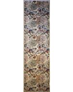 3'0x11'11 Chobi Ziegler Area Rug made using Vegetable dyes with Wool Pile - Floral Design | Hand-Knotted in White