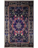 5'7x8'3 Chobi Ziegler Area Rug made using Vegetable dyes with Wool Pile - Pictorial Design