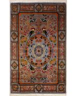 5'7x8'4 Chobi Ziegler Area Rug made using Vegetable dyes with Wool Pile - Pictorial Hunting Shikargah Design 