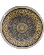 8'0x8'2 Pak Persian High Quality Area Rug with Wool Pile - Floral Design | Hand-Knotted in Grey