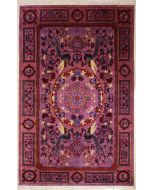 5'7x8'1 Chobi Ziegler Area Rug made using Vegetable dyes with Wool Pile - Pictorial Hunting Shikargah Design 