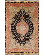 6'7x10'3 Pak Persian High Quality Area Rug with Silk & Wool Pile - Medallion Design