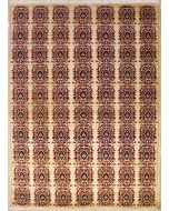 6'10x9'9 Chobi Ziegler Area Rug made using Vegetable dyes with Wool Pile - Geometric Design | Hand-Knotted in White