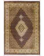 7'0x10'3 Pak Persian High Quality Area Rug with Silk & Wool Pile - Floral Medallion Design | Hand-Knotted in Red