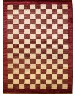 6'7x9'9 Gabbeh Area Rug made using Vegetable dyes with Wool Pile - Checkered Design | Hand-Knotted Multicolored | 6.5x10 Double Knot Rug