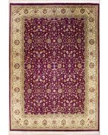 8'2x11'4 Pak Persian High Quality Area Rug with Silk & Wool Pile - Floral Design | Hand-Knotted in Purple