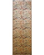 3'11x15'3 Chobi Ziegler Area Rug made using Vegetable dyes with Wool Pile - Floral Design | Hand-Knotted in White