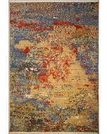 8'0x10'1 Gabbeh Area Rug made using Vegetable dyes with Silk & Wool Pile - Pictorial Design | Hand-Knotted Multicolored | 8x10 Double Knot Rug