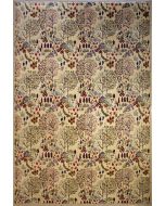 8'0x10'1 Chobi Ziegler Area Rug made using Vegetable dyes with Wool Pile - Floral Design | Hand-Knotted in White