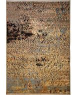 8'0x10'1 Gabbeh Area Rug made using Vegetable dyes with Silk & Wool Pile - Pictorial Design | Hand-Knotted Multicolored | 8x10 Double Knot Rug