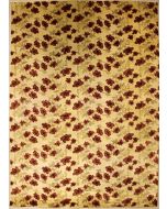 9'0x12'4 Chobi Ziegler Area Rug made using Vegetable dyes with Wool Pile - Floral Design | Hand-Knotted in White