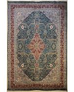 9'0x12'6 Pak Persian High Quality Area Rug with Silk & Wool Pile - Jushqand Medallion Design | Hand-Knotted in Green