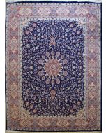 10'0x13'4 Pak Persian High Quality Area Rug with Silk & Wool Pile - Ardabil Medallion Design | Hand-Knotted in Blue