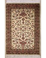 2'11x4'9 Pak Persian Area Rug with Wool Pile - Floral Design | Hand-Knotted in White