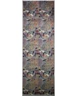 4'1x12'2 Chobi Ziegler Area Rug made using Vegetable dyes with Wool Pile - Floral Design | Hand-Knotted in Grey