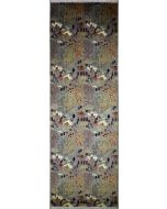 4'0x12'0 Chobi Ziegler Area Rug made using Vegetable dyes with Wool Pile - Floral Design | Hand-Knotted in Grey