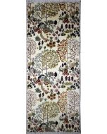 2'5x6'6 Chobi Ziegler Area Rug made using Vegetable dyes with Wool Pile - Floral Design | Hand-Knotted in White