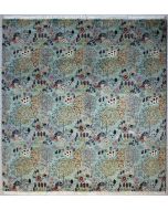 7'10"x8'3" Delightful Floral Chobi Ziegler Rug in Shining Organic Dyed Green, Beige & Gold, New 8x8 Wool Double Knot Masterwork, Square Hand-Knotted Contemporary Rug, qk09045
