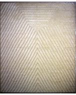 12'3"x15'1" Vibrant Striped Gabbeh Rug in Breathtaking Organic Dyed White, White, New 12x18 Wool Double Knot Magnum Opus, Hand-Knotted Contemporary Rug, qk09090