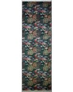 4'x12' Stylish Floral Chobi Ziegler Rug in Miraculous Organic Dyed Green, Gold & Grey, New 4x12 Wool Double Knot Accomplishment, Runner Hand-Knotted Contemporary Rug, qk09097
